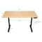 Uncaged Ergonomics RiseUpElectricStandingDesk48X30"BambooDesktopSitStandOffice, RUbb48 RUBB48 - alternate 4